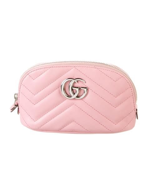 gucci beauty bag pink|Gucci marmont makeup bag.